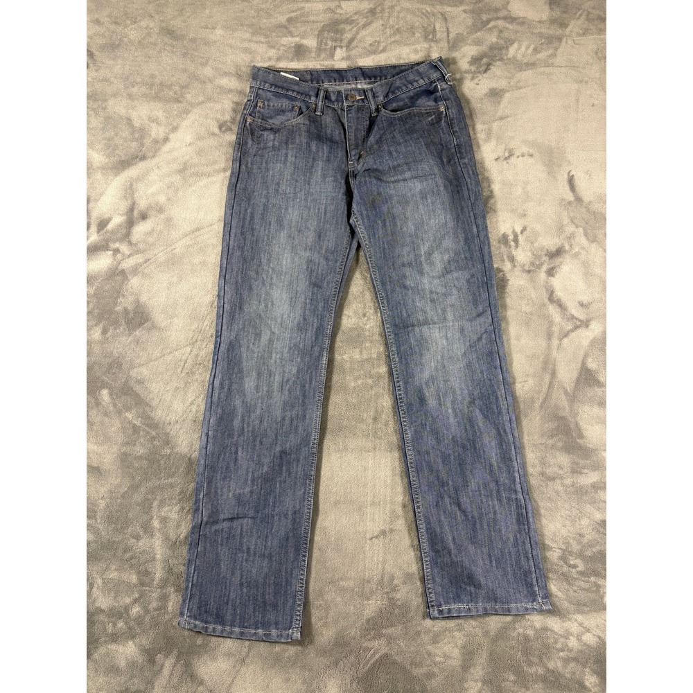 Levi's Mens 514 Straight Fit Jeans 31x32 Blue Solid Denim Classic Style